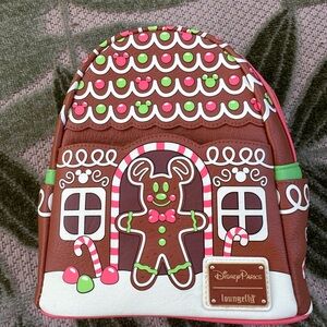 Disney Gingerbread House Backpack - Brown, Red, Green